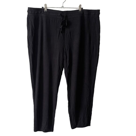 Daily Ritual Plus 2XL Jogger Pants Black Drawstring Waist Sweatpants - Picture 1 of 6